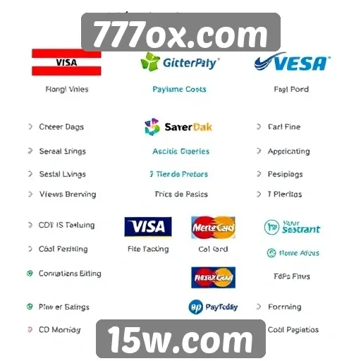 Métodos de pagamento disponíveis no 777ox.com